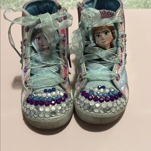 Kids Shoes with Blue and Purple Accents